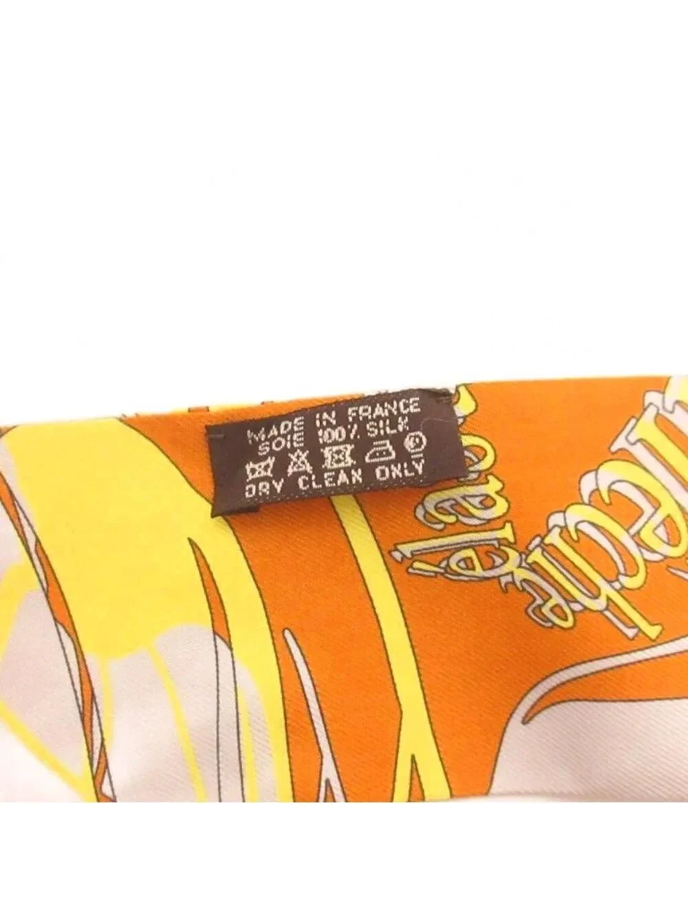 Hermes Mors Et Bouteilles Scarf Silk Yellow